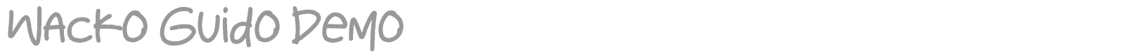 Wacko Guido font preview
